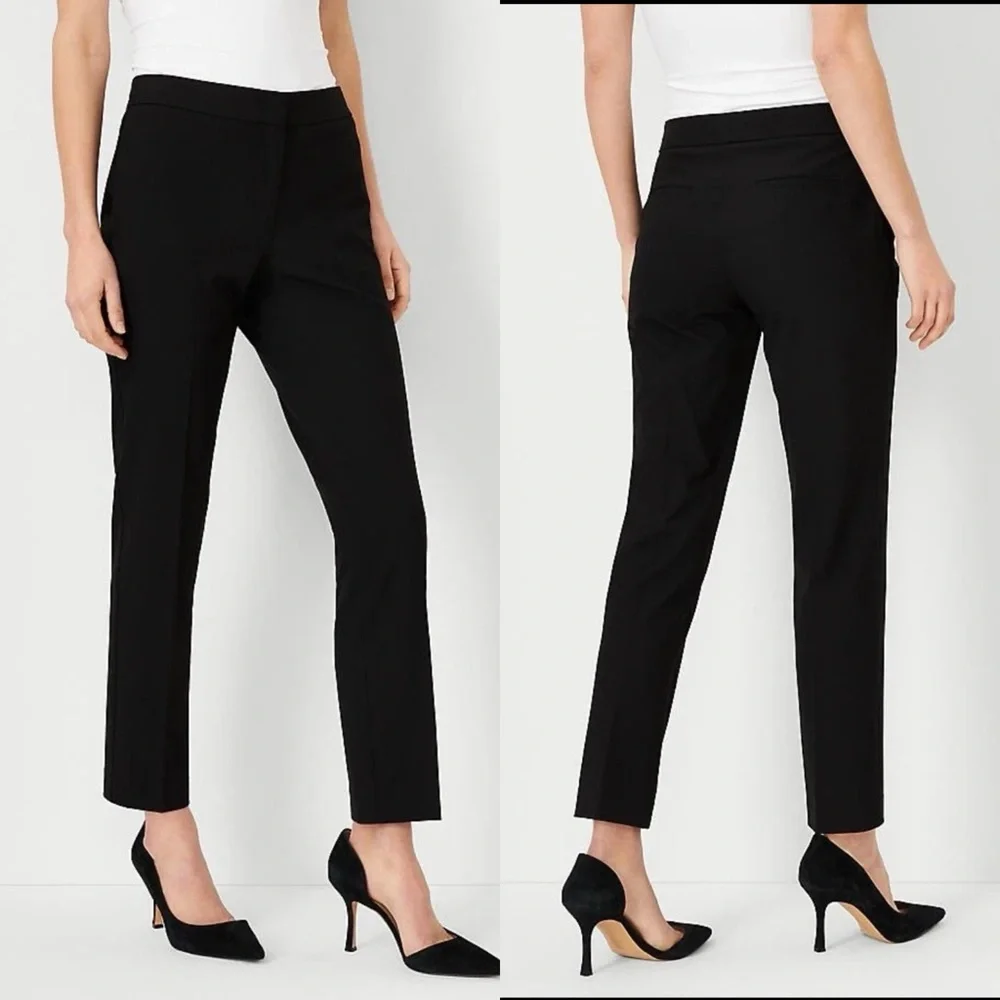 Ann Taylor The Petite Ankle Pant in Seasonless Stretch Core Black 0P New - Picture 1 of 7